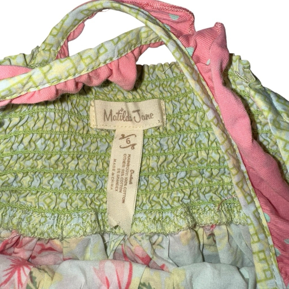 Matilda Jane Happy & Free Heatwave Dress Girls 6 smocked sleeveless ribbon - Picture 6 of 6